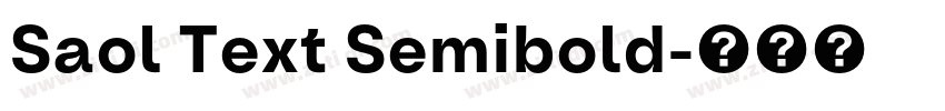 Saol Text Semibold字体转换